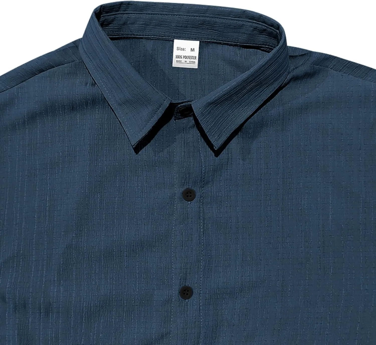 Short Sleeve Shirts Men Polo Striped Button Down Slim Fit Lapel Collar Jacquard Casual Summer Beach Tee Tops