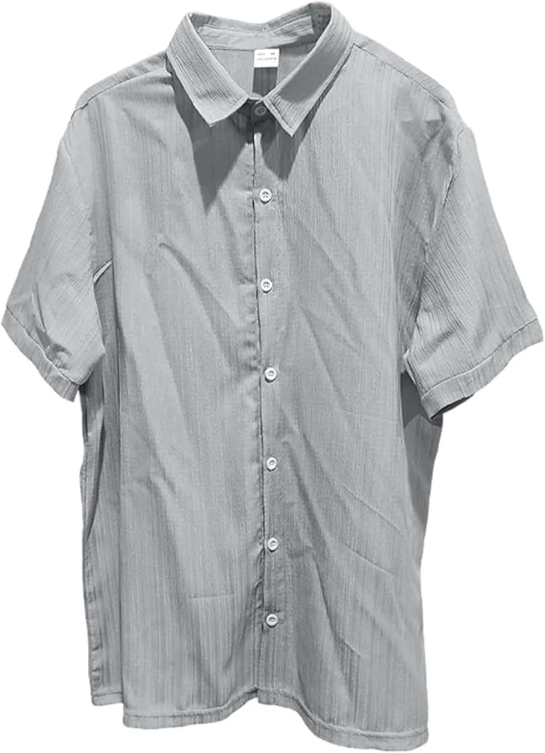 Short Sleeve Shirts Men Polo Striped Button Down Slim Fit Lapel Collar Jacquard Casual Summer Beach Tee Tops