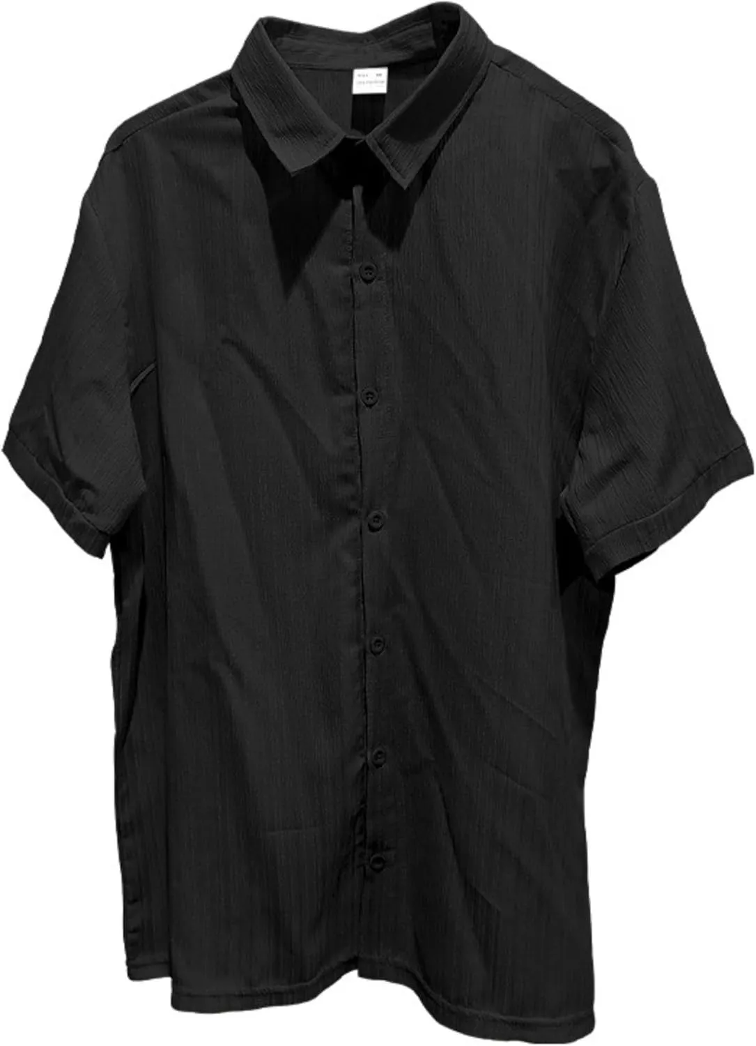 Short Sleeve Shirts Men Polo Striped Button Down Slim Fit Lapel Collar Jacquard Casual Summer Beach Tee Tops