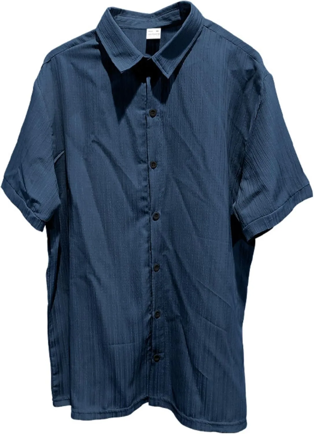 Short Sleeve Shirts Men Polo Striped Button Down Slim Fit Lapel Collar Jacquard Casual Summer Beach Tee Tops