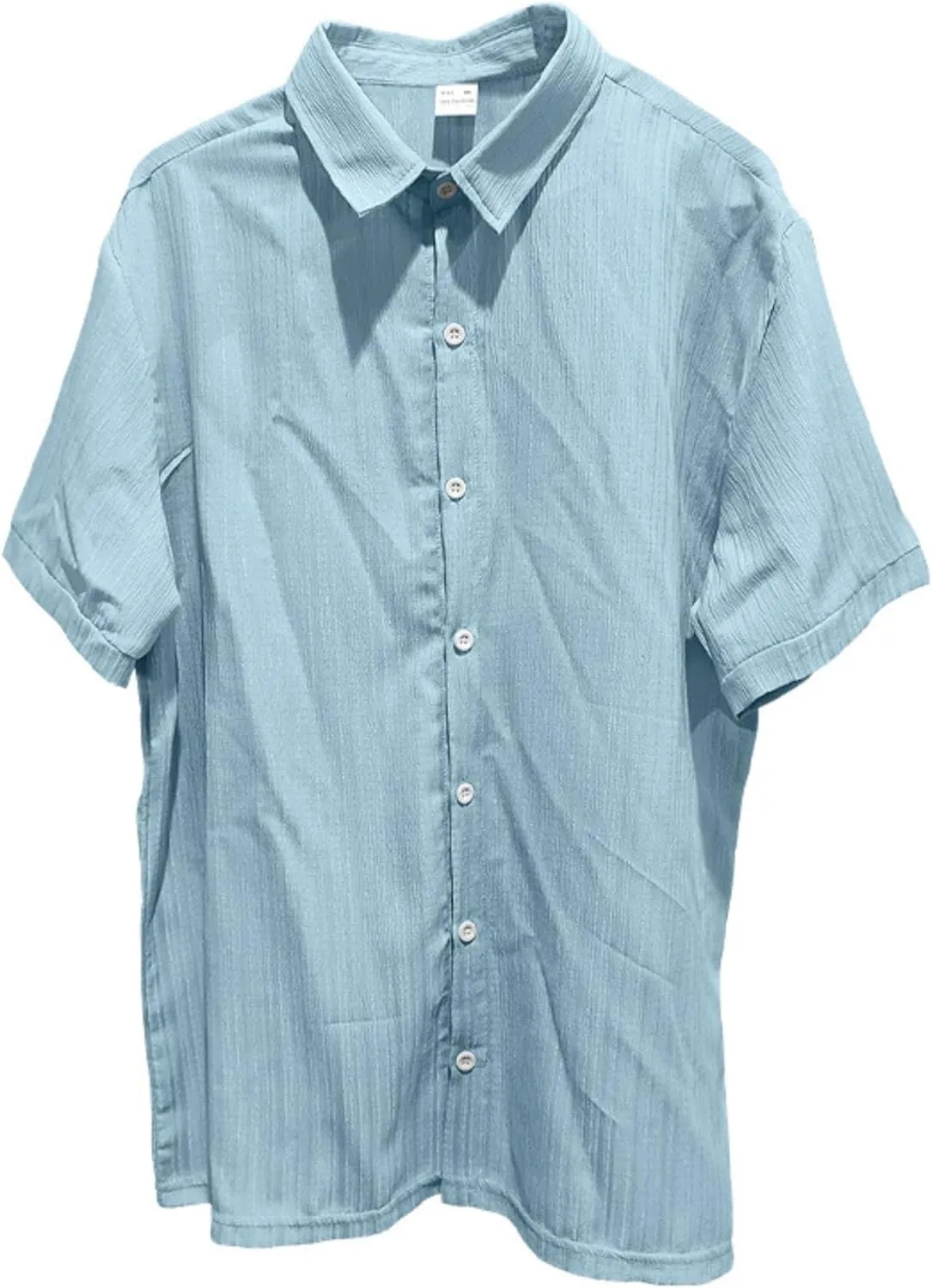Short Sleeve Shirts Men Polo Striped Button Down Slim Fit Lapel Collar Jacquard Casual Summer Beach Tee Tops