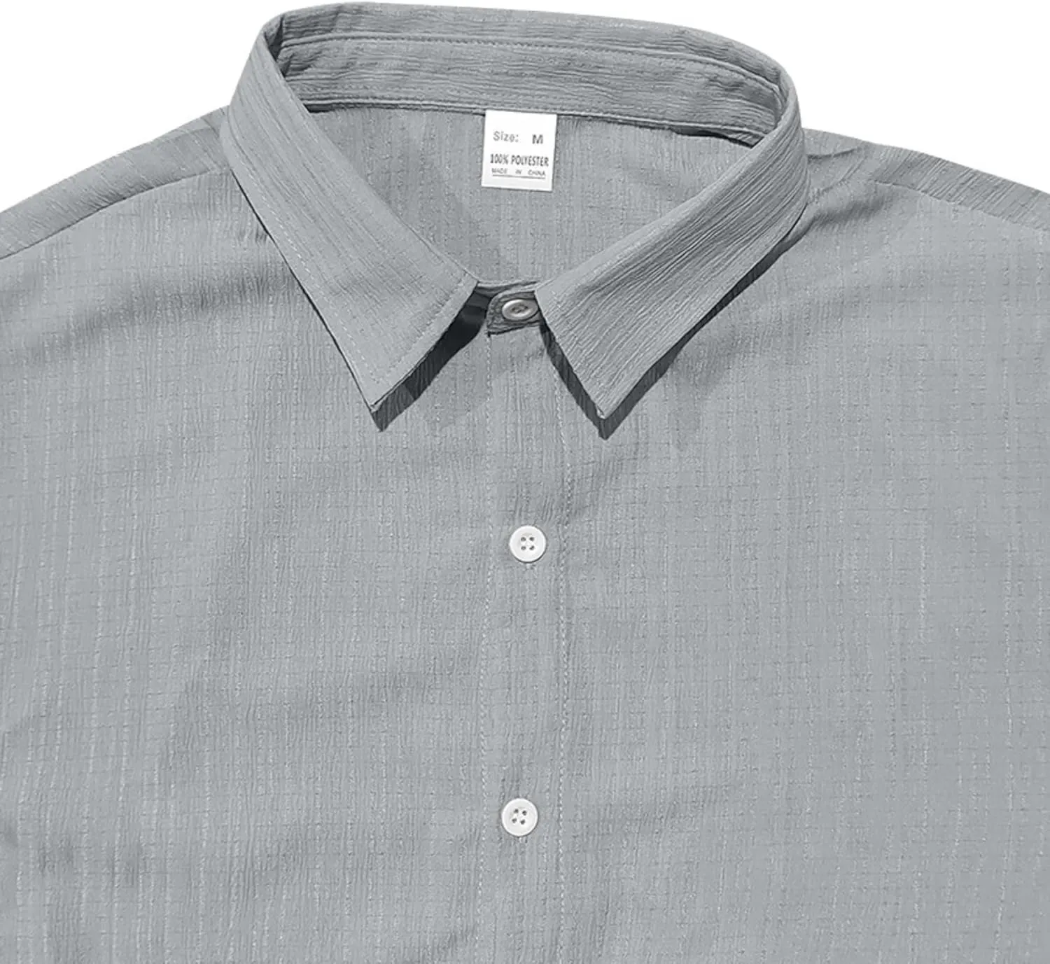 Short Sleeve Shirts Men Polo Striped Button Down Slim Fit Lapel Collar Jacquard Casual Summer Beach Tee Tops