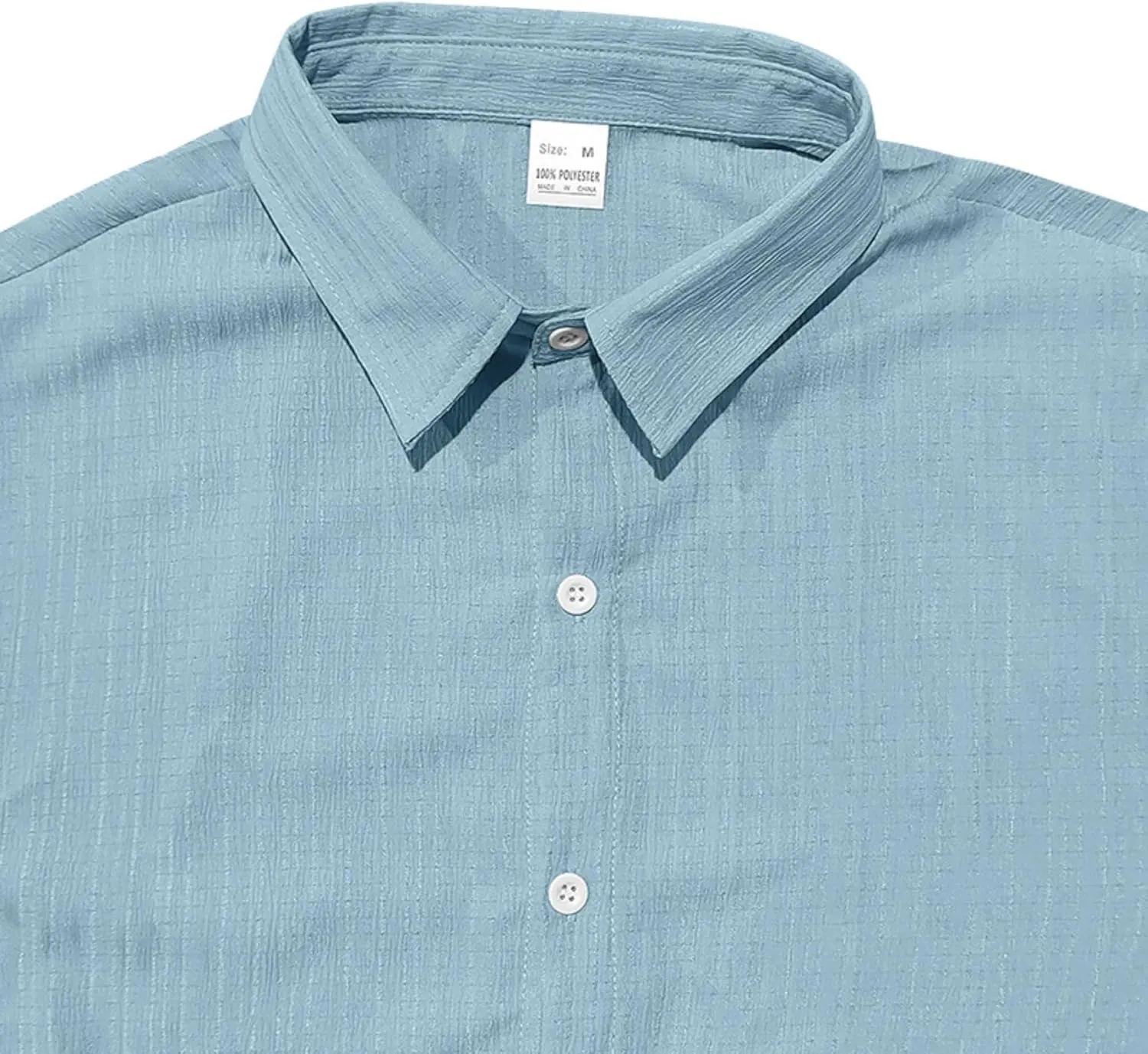 Short Sleeve Shirts Men Polo Striped Button Down Slim Fit Lapel Collar Jacquard Casual Summer Beach Tee Tops