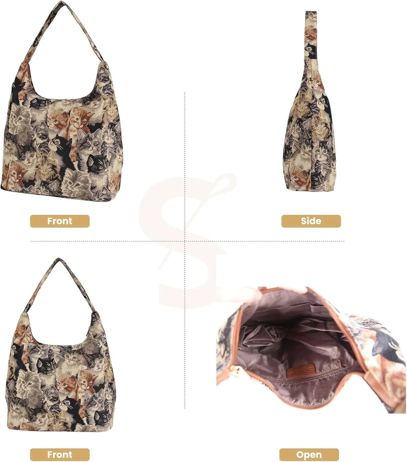 Signare Tapestry Hobo Shoulder bag Slouch Purse For Women