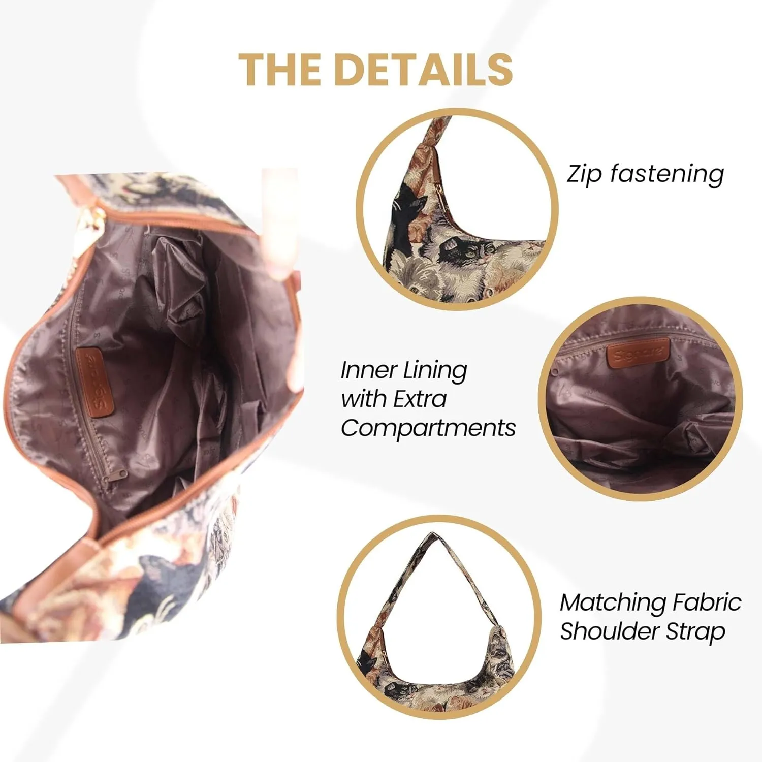 Signare Tapestry Hobo Shoulder bag Slouch Purse For Women