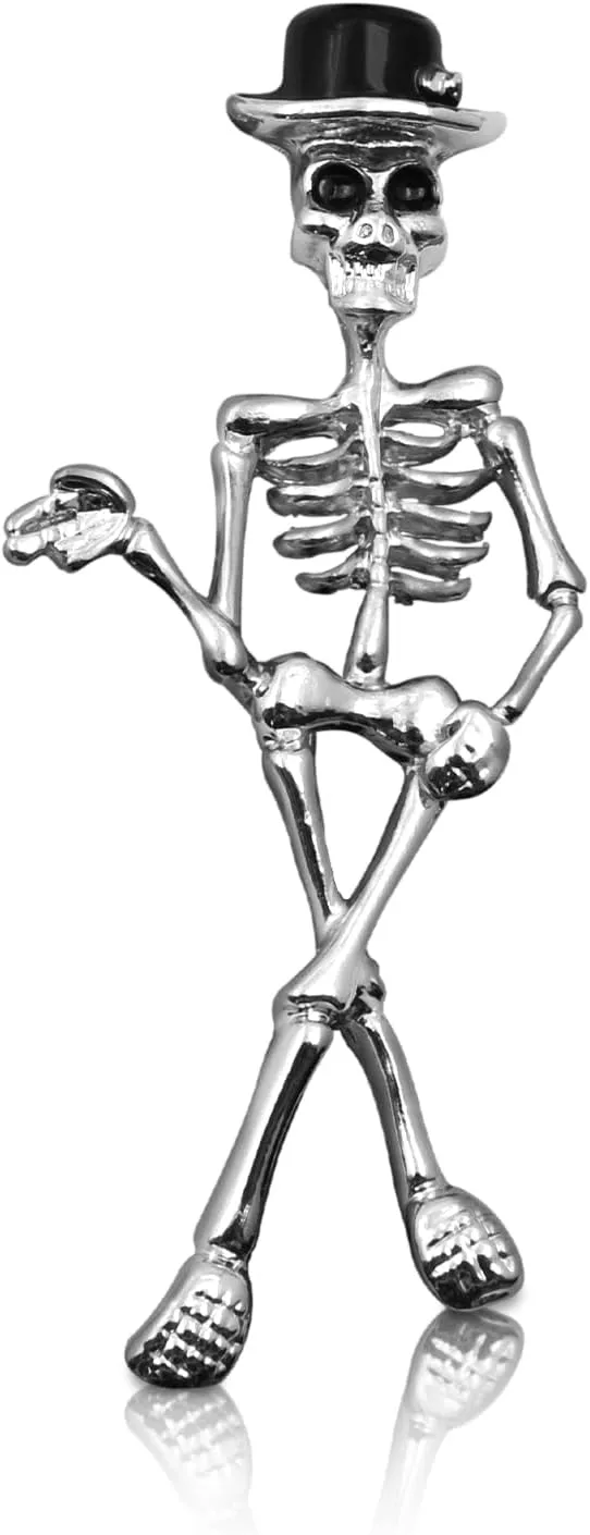 Skull Brooch Pin for Halloween,Skull Skeleton Lapel Pin Skull Pendant Brooch Badges Breastpin for Clothes Scarf Backpack Accessories Gift Halloween Birthday Party Decor