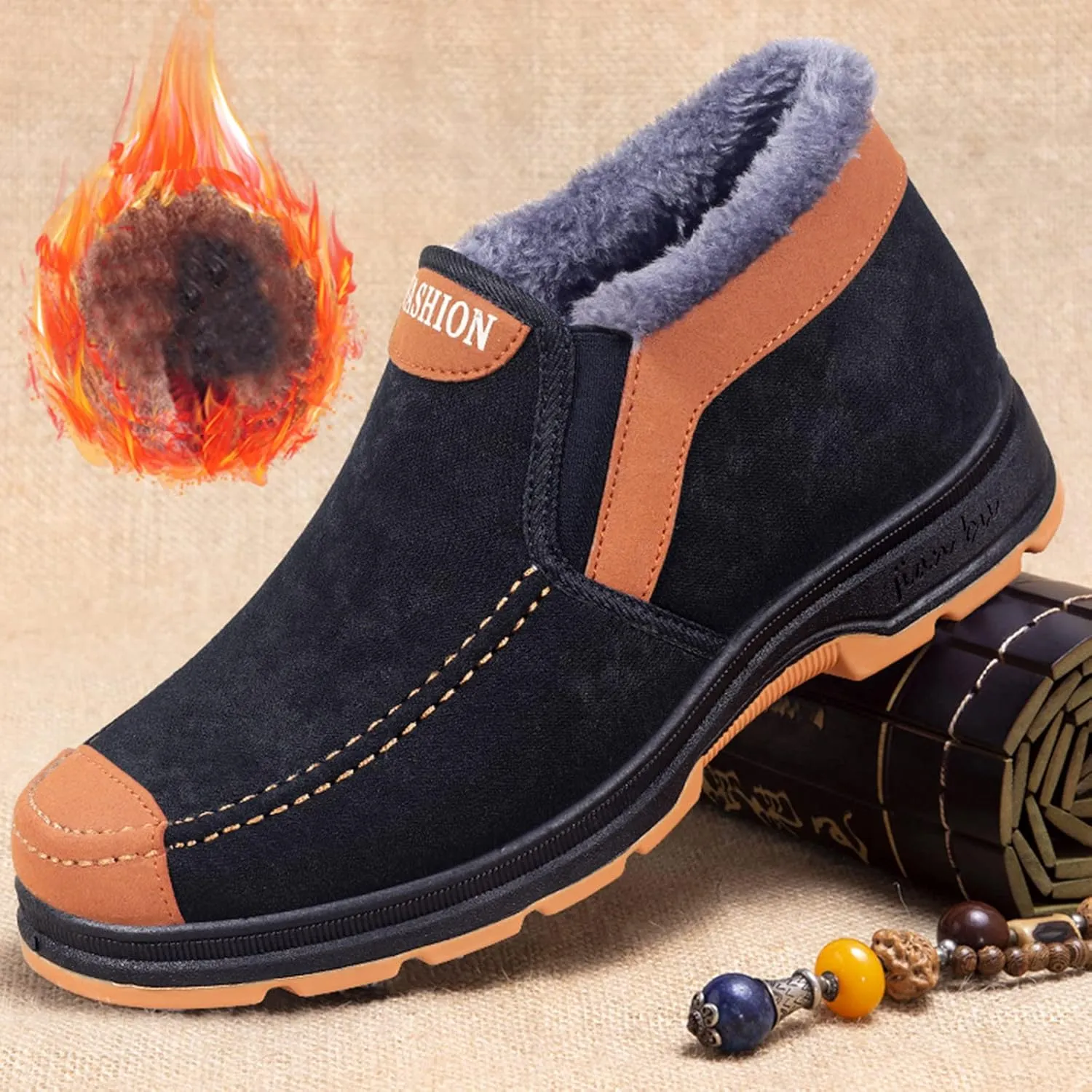 Snow Boots for Women Waterproof Non Slip Tall Slip on Winter Boots for Women Waterproof Furry Winter Boots Boots for Snow Women Botas Termicas Para Mujer De Trabajo