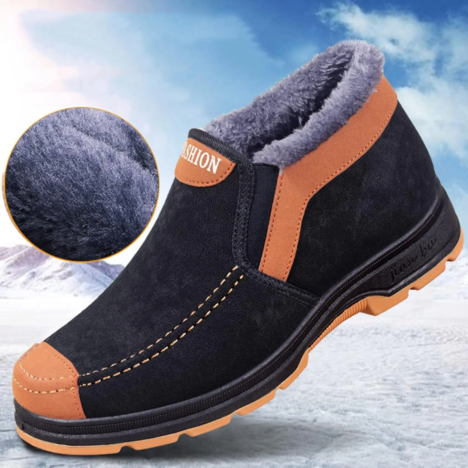 Snow Boots for Women Waterproof Non Slip Tall Slip on Winter Boots for Women Waterproof Furry Winter Boots Boots for Snow Women Botas Termicas Para Mujer De Trabajo