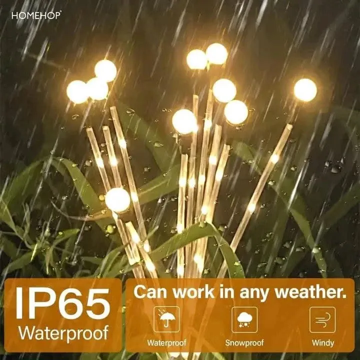 Solar Decorative Exterior Home Lighting Fairy Firefly Lights Waterproof For Garden, Patio ( copper wire, Warm )(Renewed)
