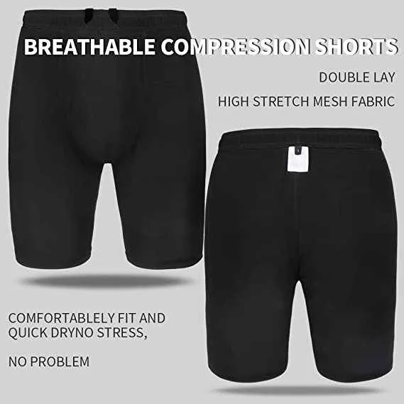 Sport Running Shorts for Men With Phone Pockets Men's 2 in 1  شورت رياضي للجري للرجال مزود بجيوب للهاتف، شورت رياضي سريع الجفاف