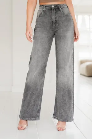 Straight leg jeans grijs - Raya