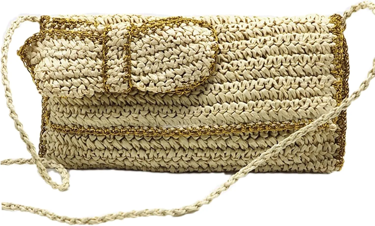 Straw Beach Bag Women Boho Bow Purse Small Summer Purse Soft Shoulder Bag Trendy Everyday Vacation Bag