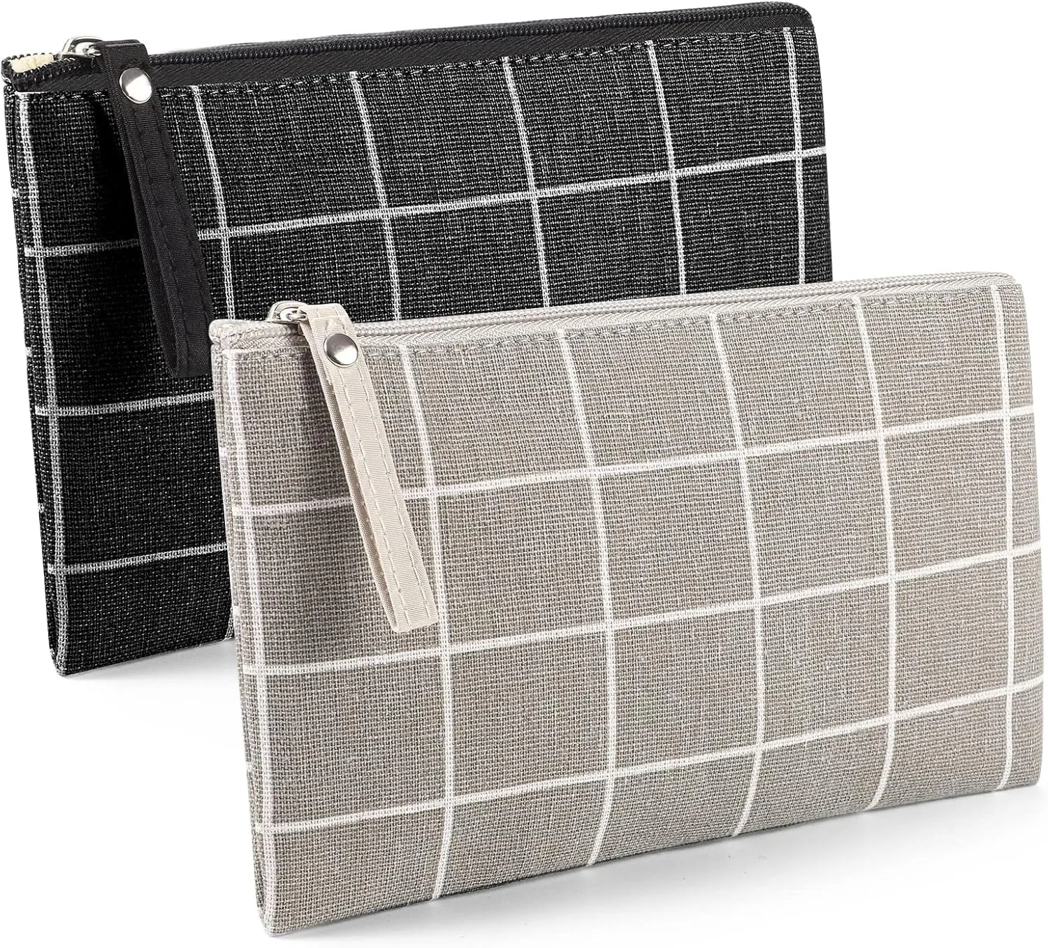 SUMAJU 2 Pcs Small Cosmetic Bag, Multi-Function Canvas Cosmetic Pouch Small Zipper Pouch Makeup Bag Purse Pouches Cute Makeup Pouch Christmas Gifts Stocking Stuffers for Women