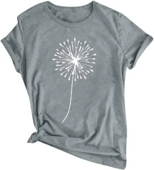 Summer Plus Size Tops for Women Cute Petite Short Sleeve Shirts Floral Graphic Tees 2025 Casual Crewneck Sweatshirts
