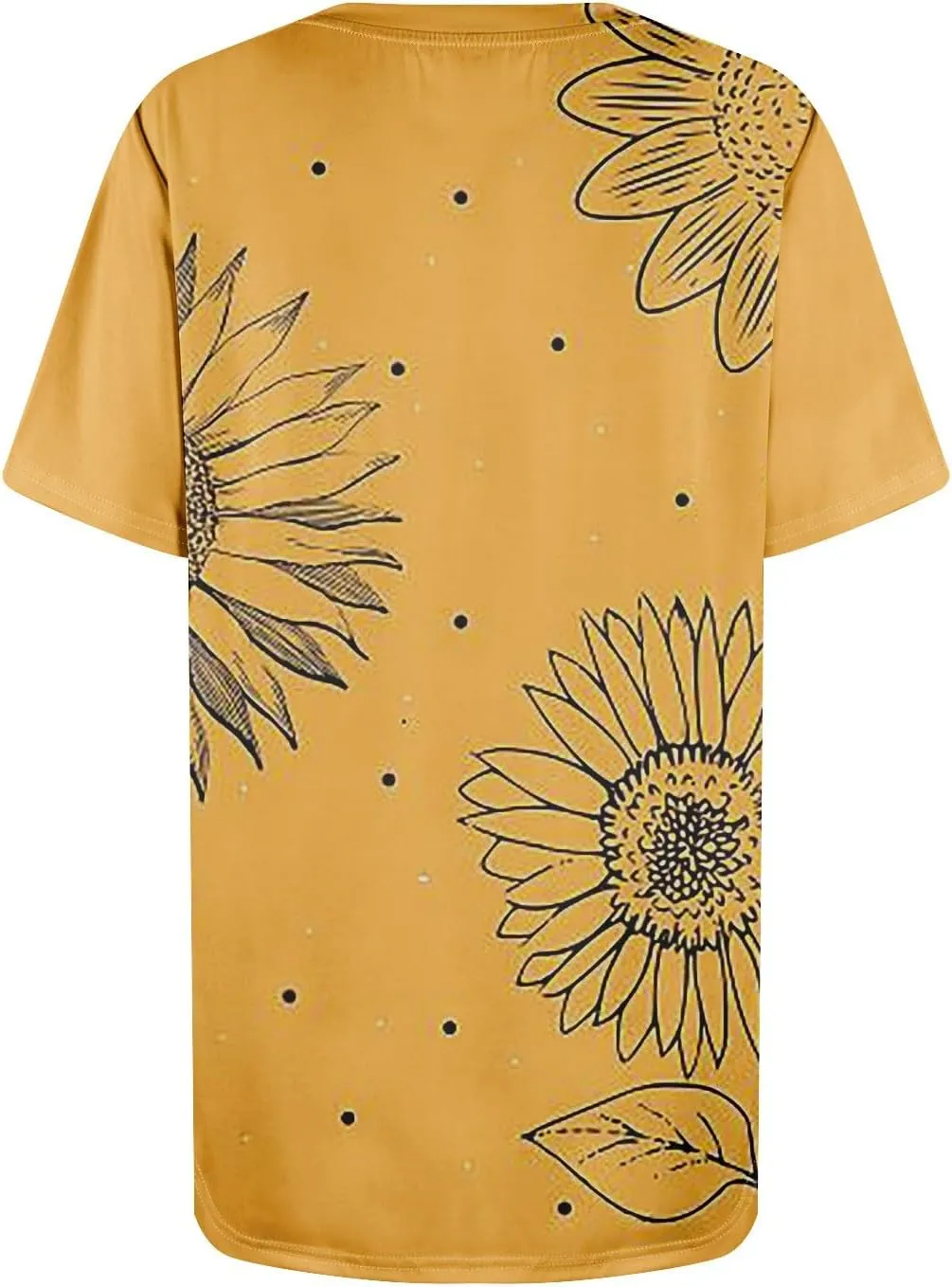 Summer Tops for Women 2025 Vacation Trendy Round Neck Boho Short Sleeve Shirts Casual Loose Comfy Blouses with Pocket