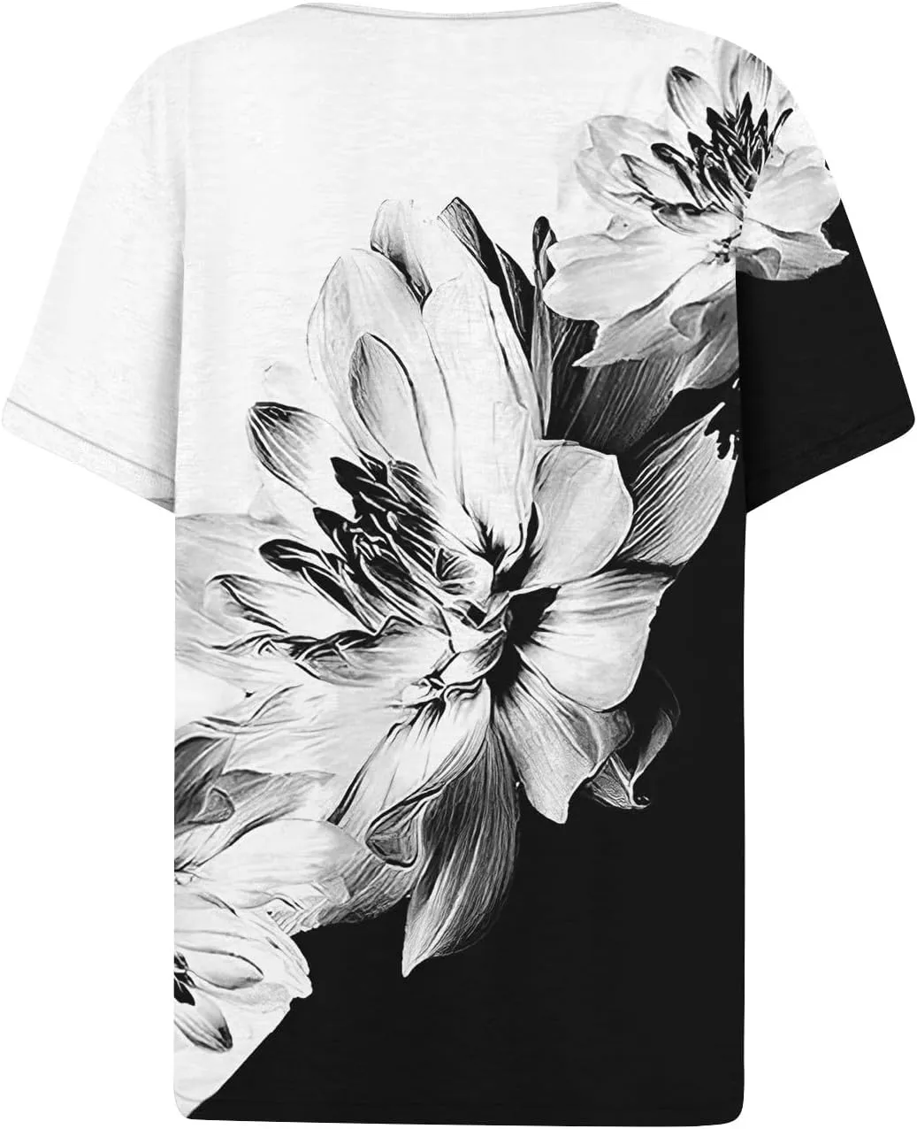 Summer Tops for Women Vacation Trendy V Neck 2024 Casual Short Sleeve Shirts Loose Comfy Tunic Clothes
