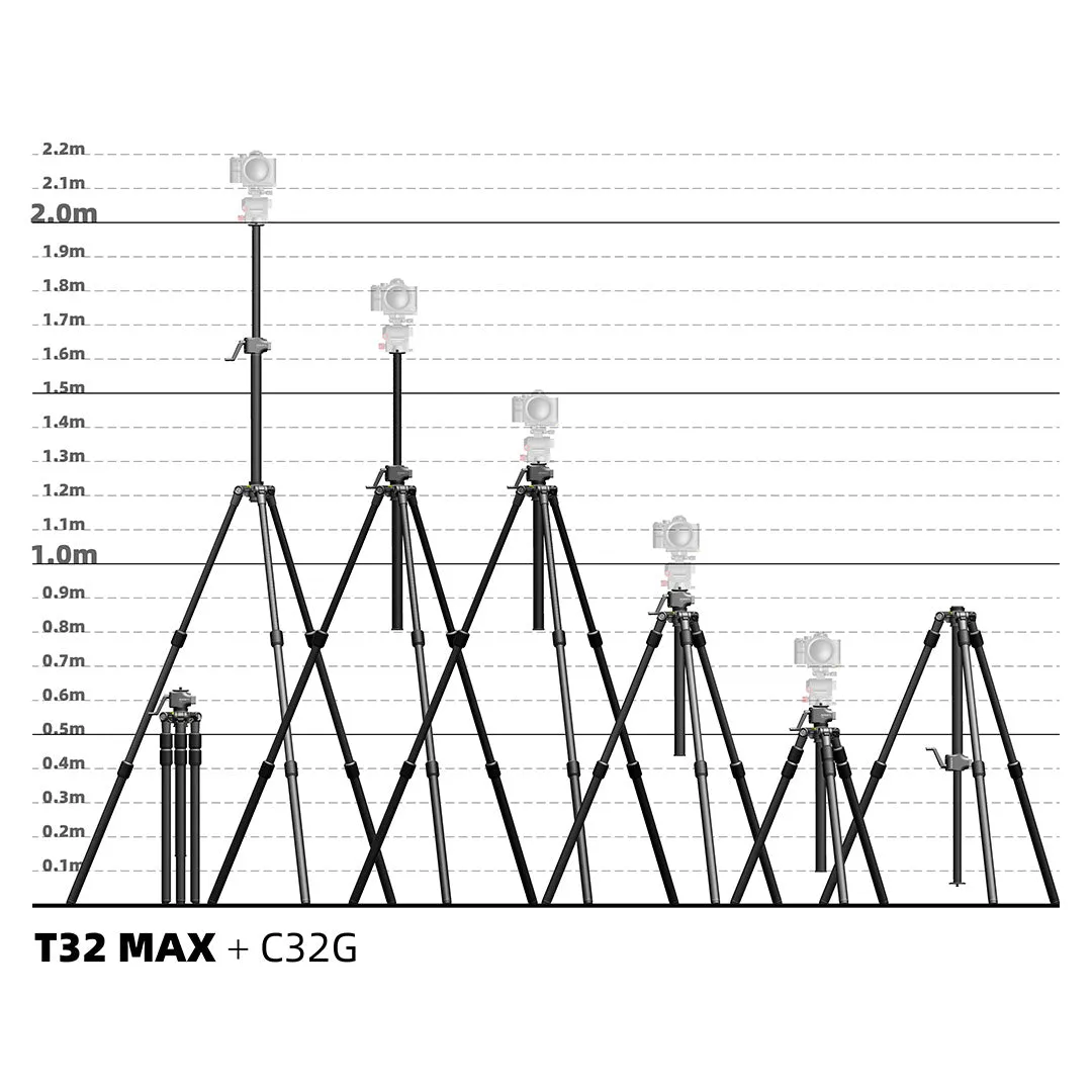 Premium T32MAX Tripod Gear - Durable Travel & Photography Accessory