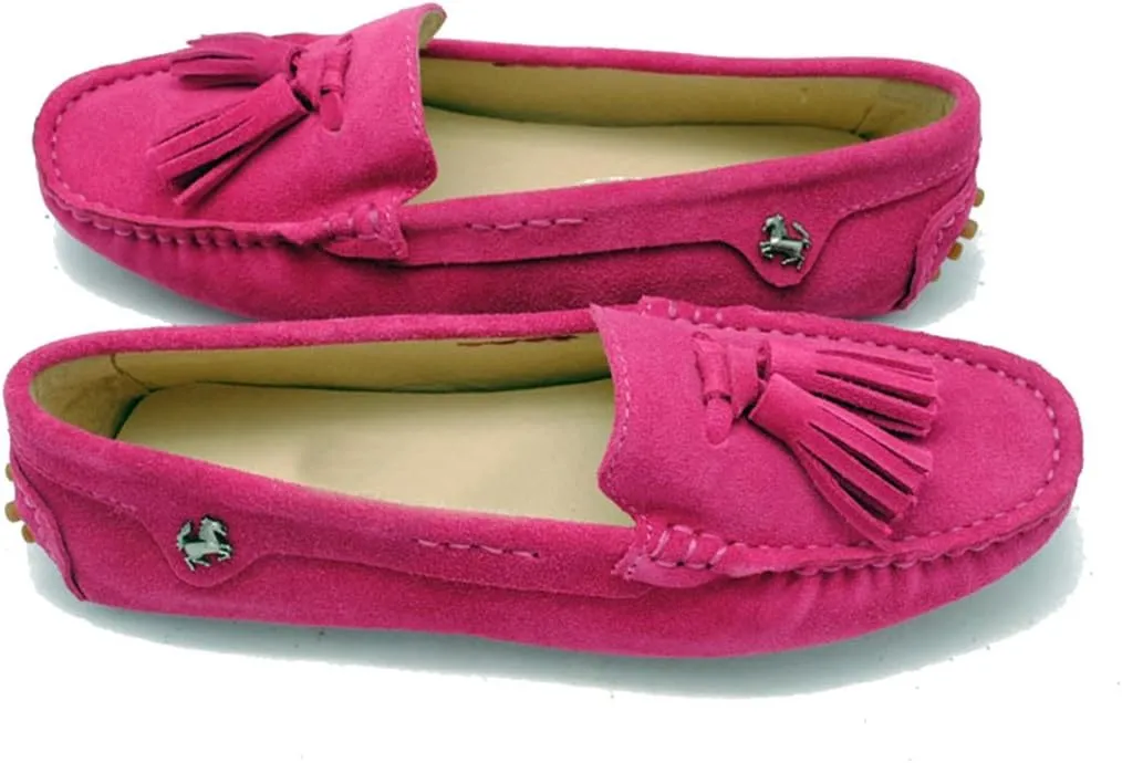 TDA Womens Tassel Leather Slip On Driving Walking Trail Running Loafers Boat Shoes Multi Colored