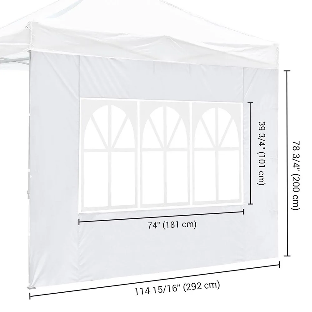 TheLAShop Canopy Tent Sidewall with Window 1080D 9'7"x6'8"(1pc./pack)