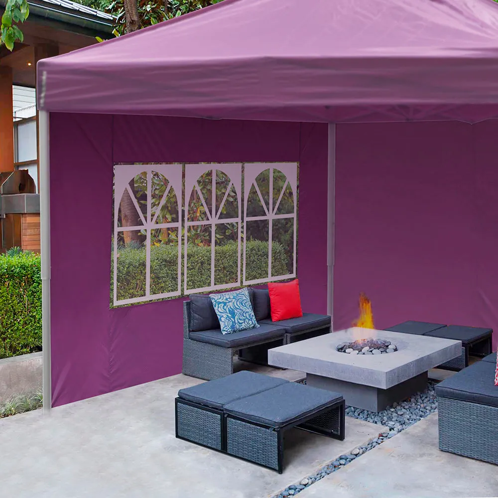 TheLAShop Canopy Tent Sidewall with Window 1080D 9'7"x6'8"(1pc./pack)