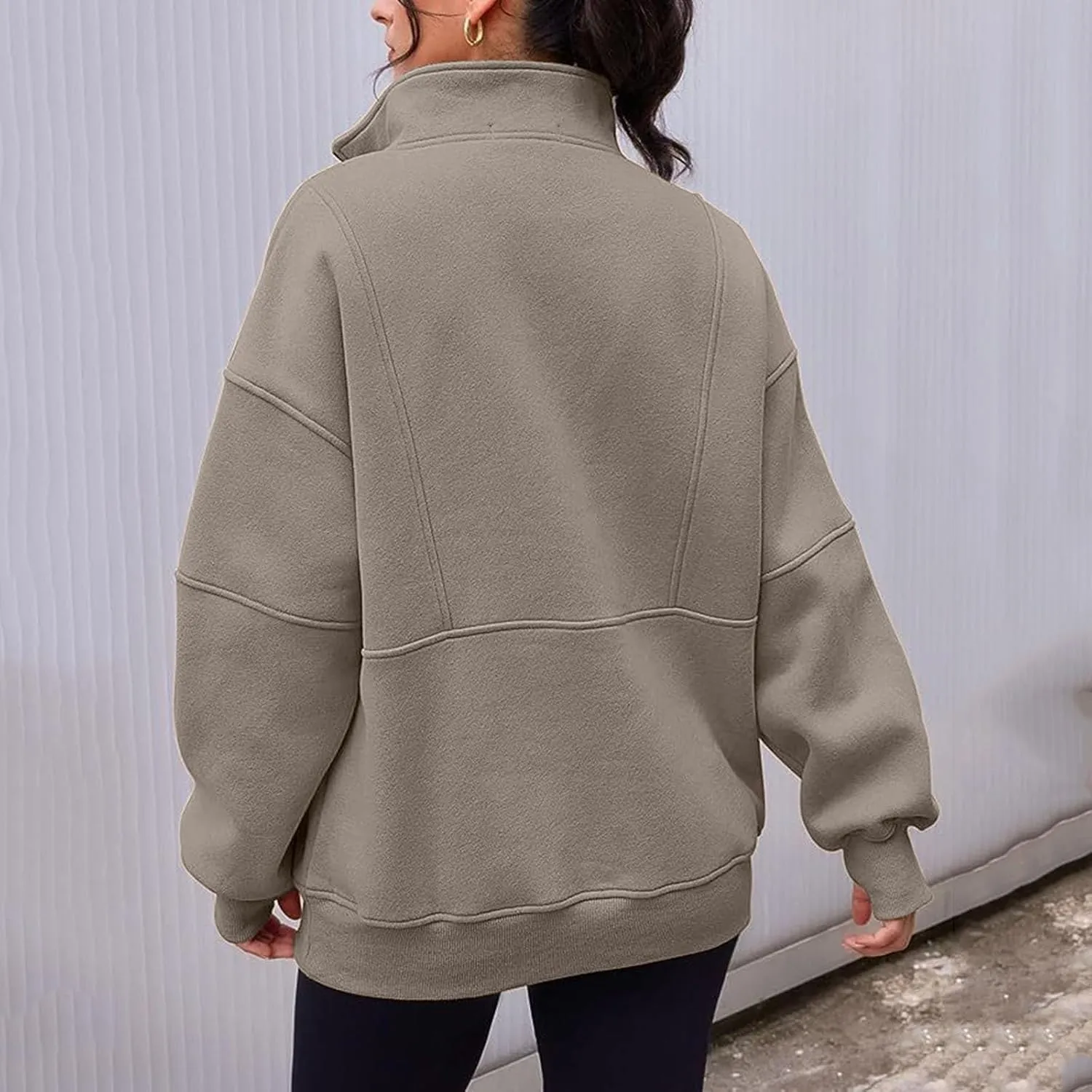 Tracksuit Sweatshirts Half Zip Pullover Quarter Zip Oversized Hoodies Sweaters Comfy Fall Outfits Hoodie
