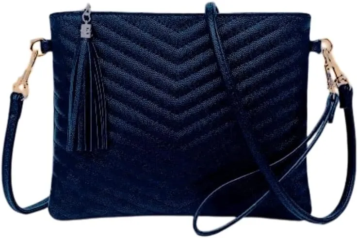 Trendy Vegan Leather Shoulder Purses, Clutch Wallet with Wristlet Strap,Small tassel Crossbody Bags for Women