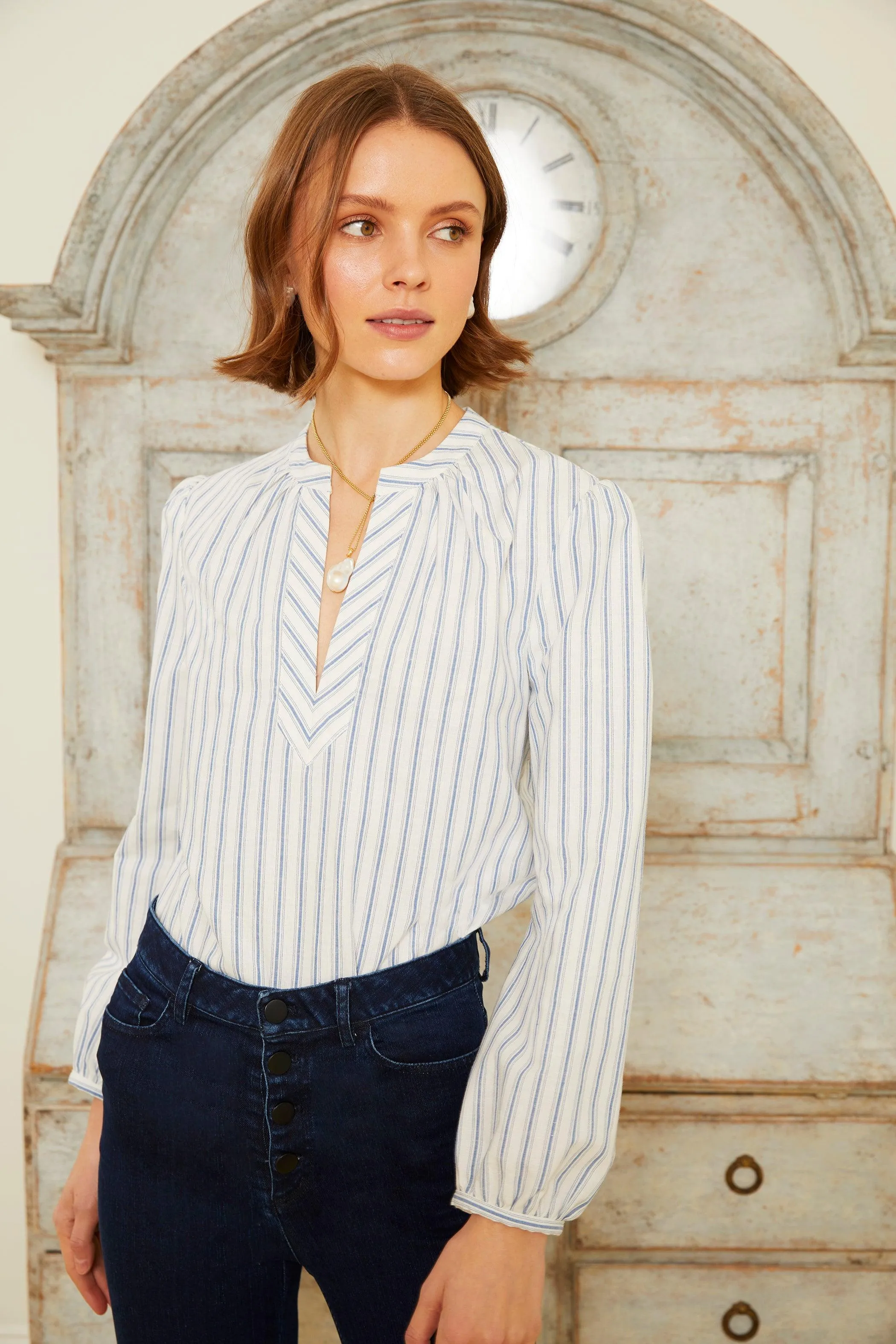 Tunic - Blue and White Stripe