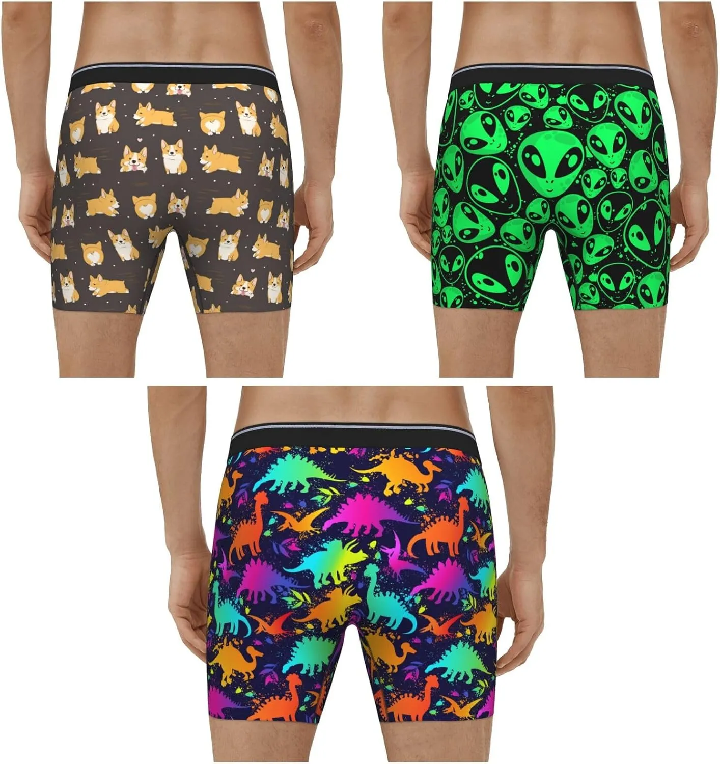 Underwear Men 3 Pack Funny Boxer Brief Set For Men Underwear Multipack Fun Novelty Gifts