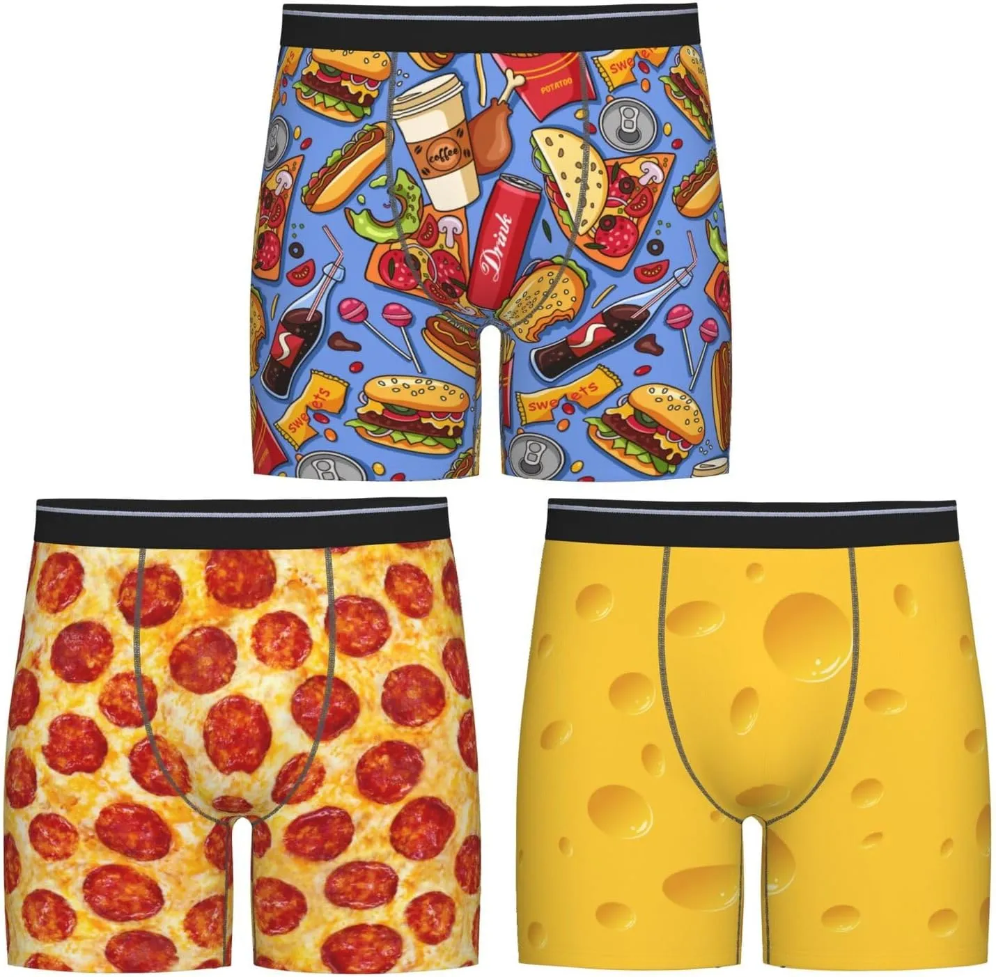 Underwear Men 3 Pack Funny Boxer Brief Set For Men Underwear Multipack Fun Novelty Gifts