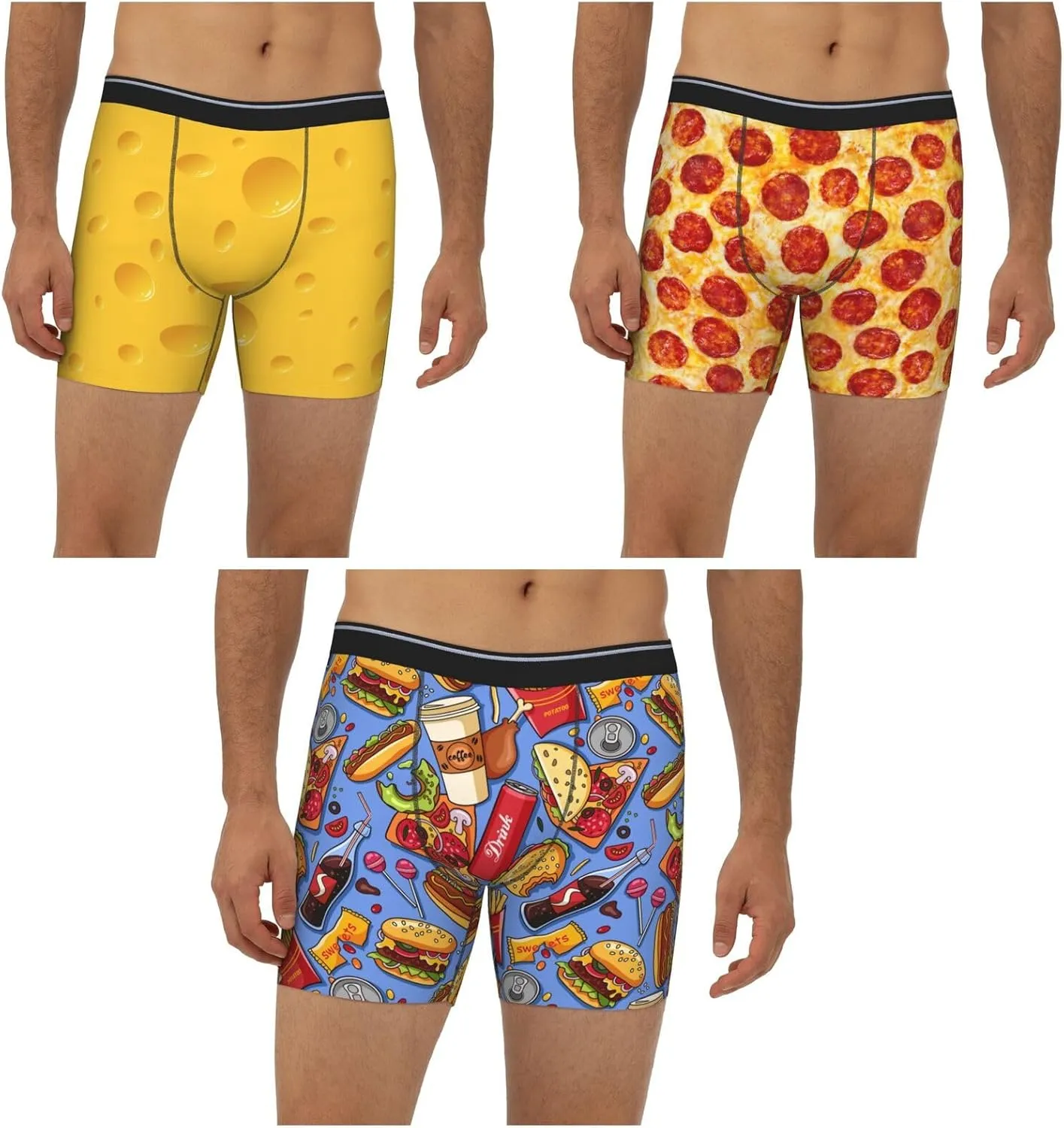 Underwear Men 3 Pack Funny Boxer Brief Set For Men Underwear Multipack Fun Novelty Gifts