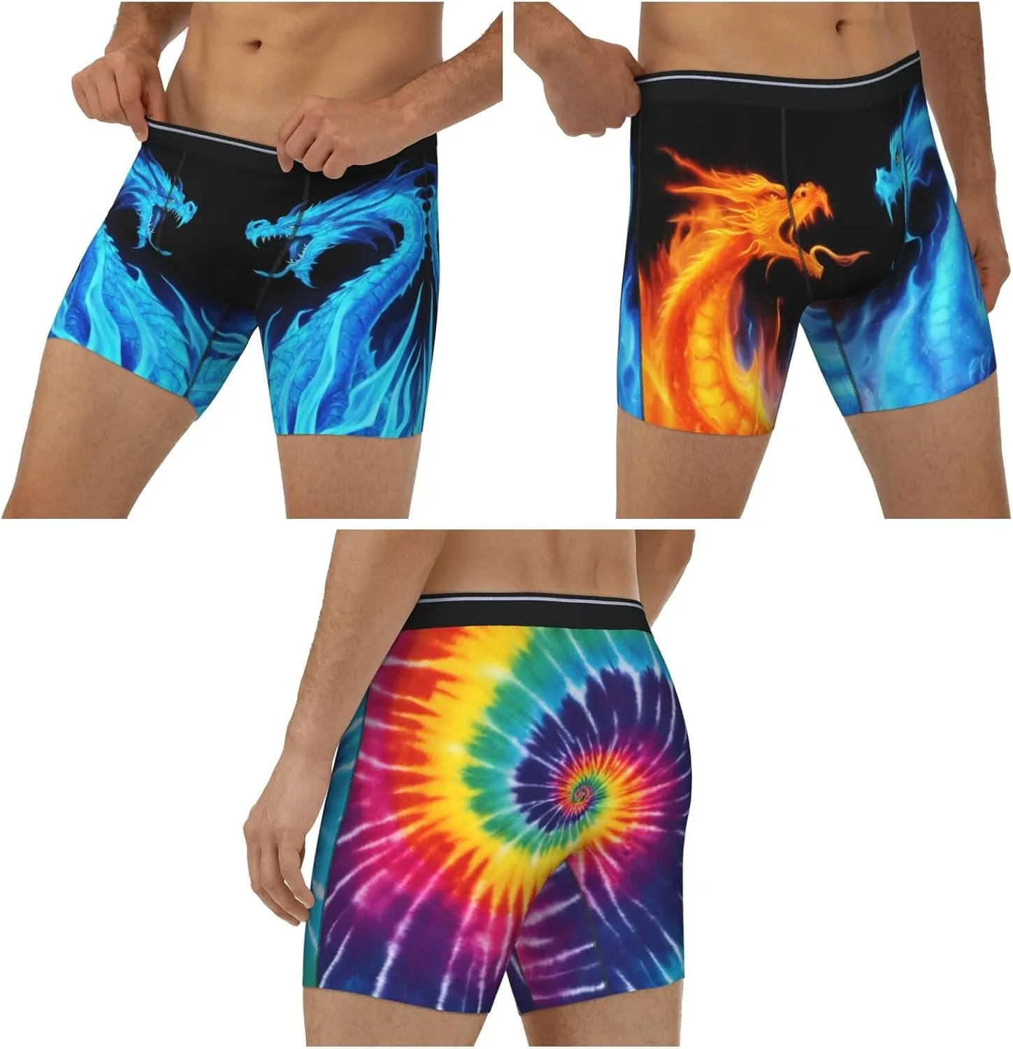 Underwear Men 3 Pack Funny Boxer Brief Set For Men Underwear Multipack Fun Novelty Gifts