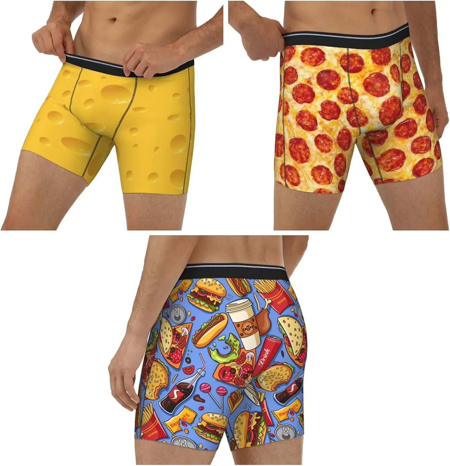 Underwear Men 3 Pack Funny Boxer Brief Set For Men Underwear Multipack Fun Novelty Gifts