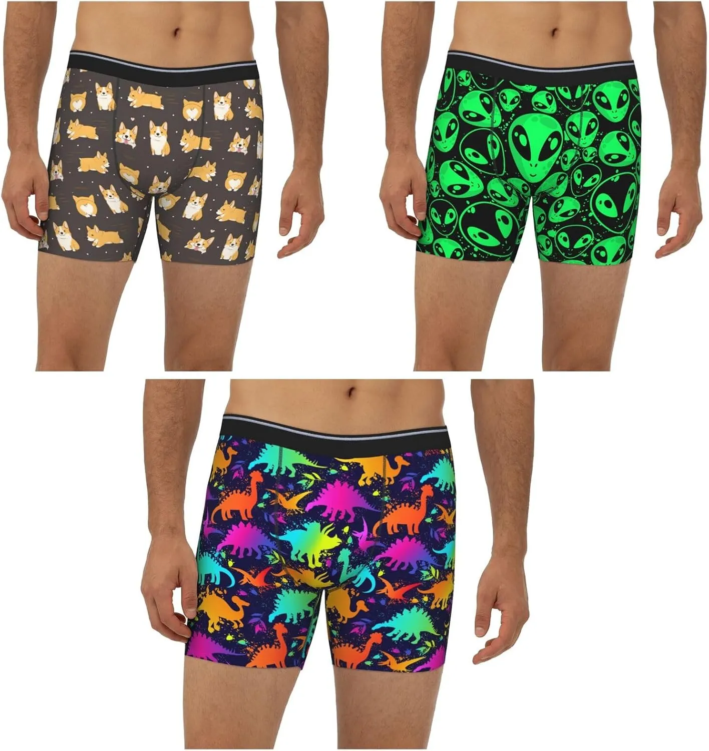 Underwear Men 3 Pack Funny Boxer Brief Set For Men Underwear Multipack Fun Novelty Gifts