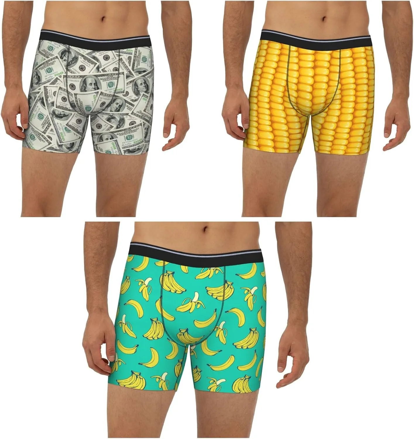 Underwear Men 3 Pack Funny Boxer Brief Set For Men Underwear Multipack Fun Novelty Gifts