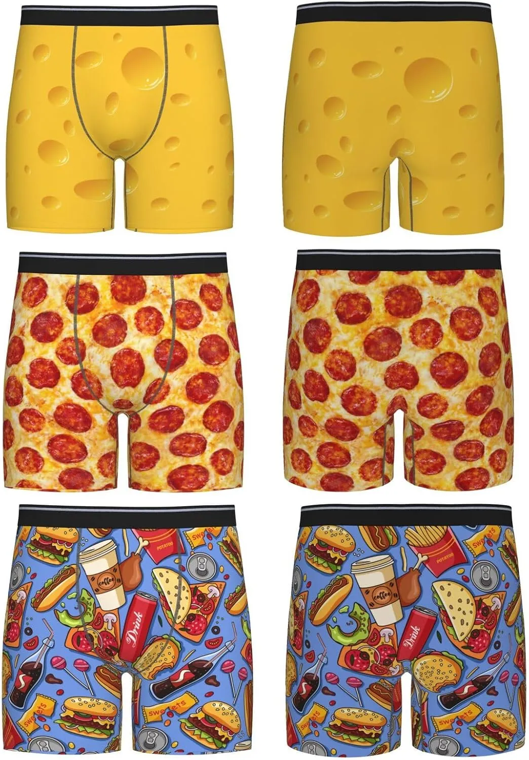 Underwear Men 3 Pack Funny Boxer Brief Set For Men Underwear Multipack Fun Novelty Gifts