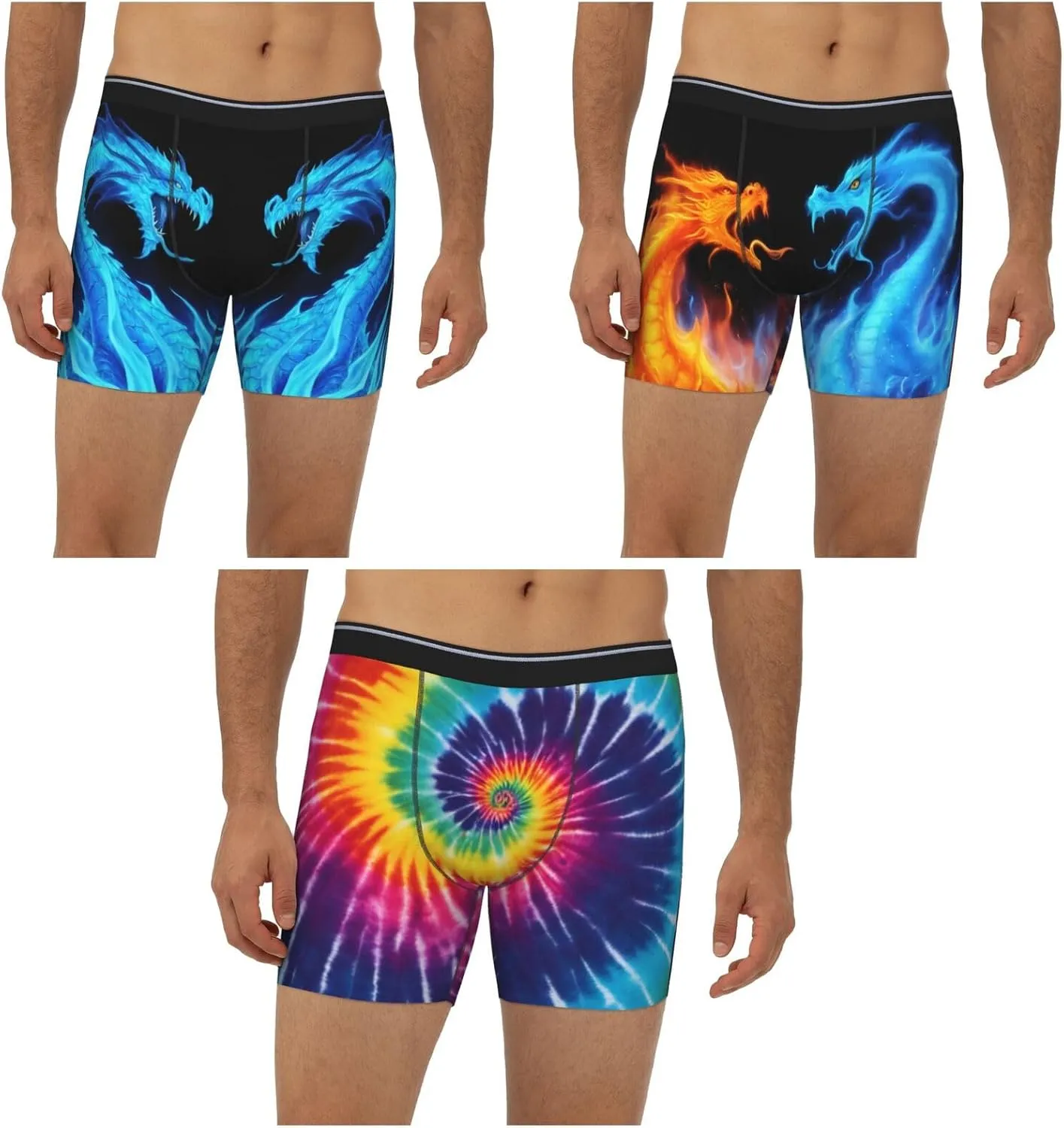 Underwear Men 3 Pack Funny Boxer Brief Set For Men Underwear Multipack Fun Novelty Gifts