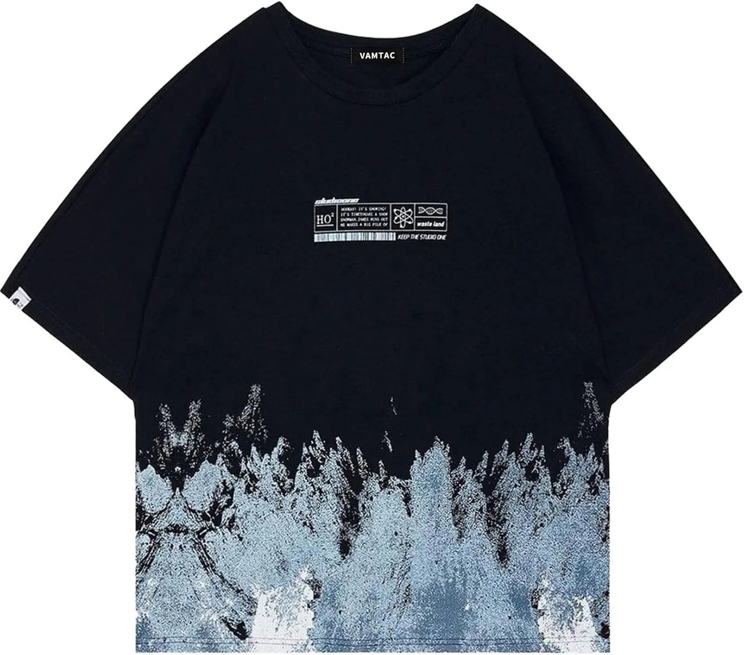 Vamtac Mens Oversized Graphic Tees Y2k Snow Mountain Graffiti Short Sleeve Shirts Streetwear Summer Tops Unisex