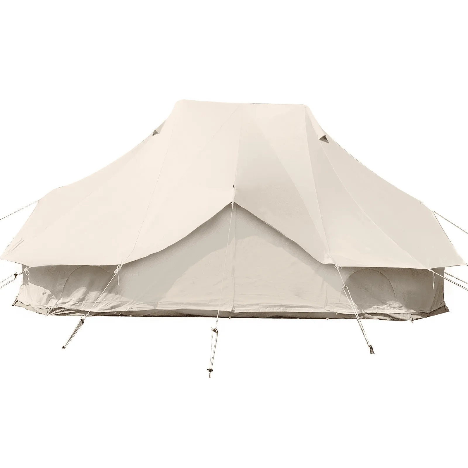 Vevor 6M Bell Tent 19.7' x 13.1' x 9.8' Yurt Beige Canvas Cotton For 8-12 People Portable 4 Season Teepee