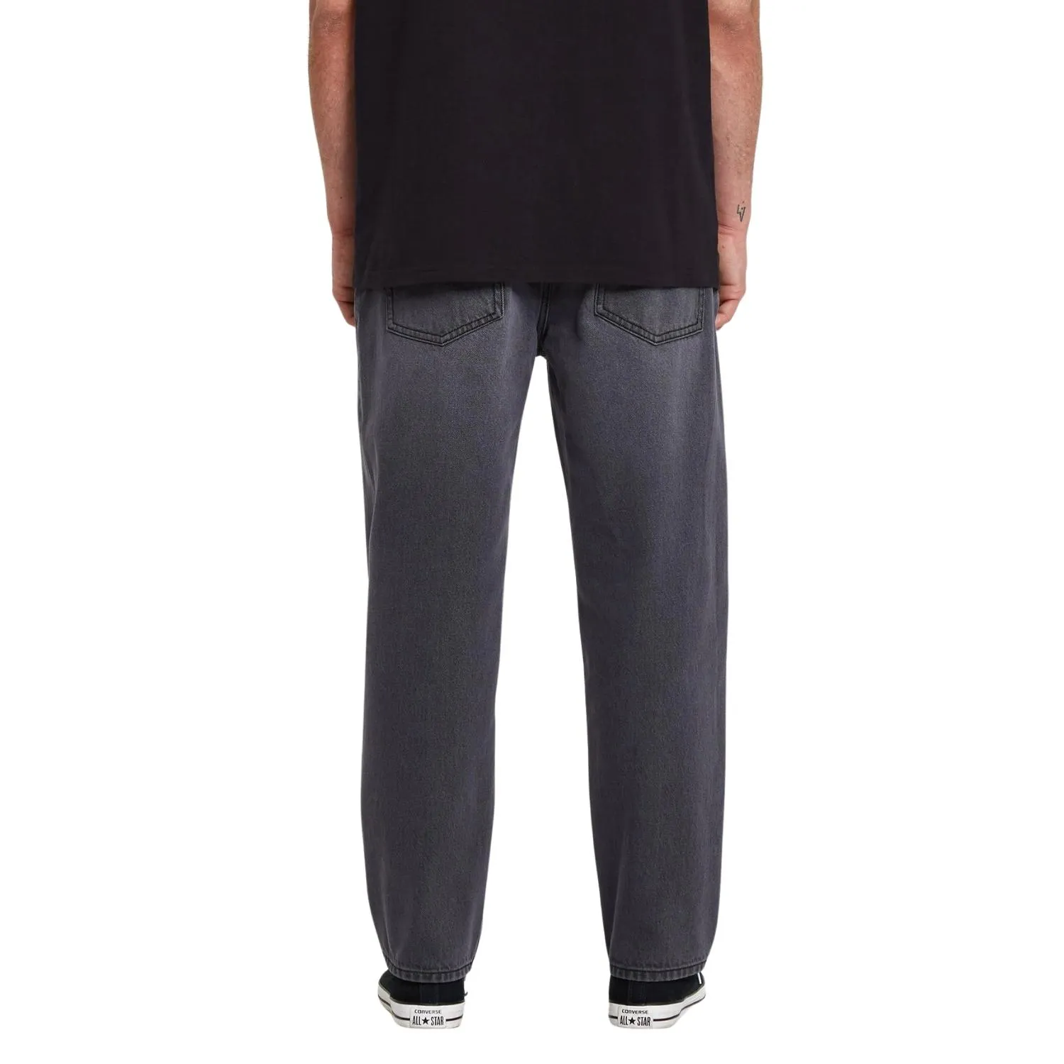 Volcom Modown Tapered Denim Jeans - Fade To Black