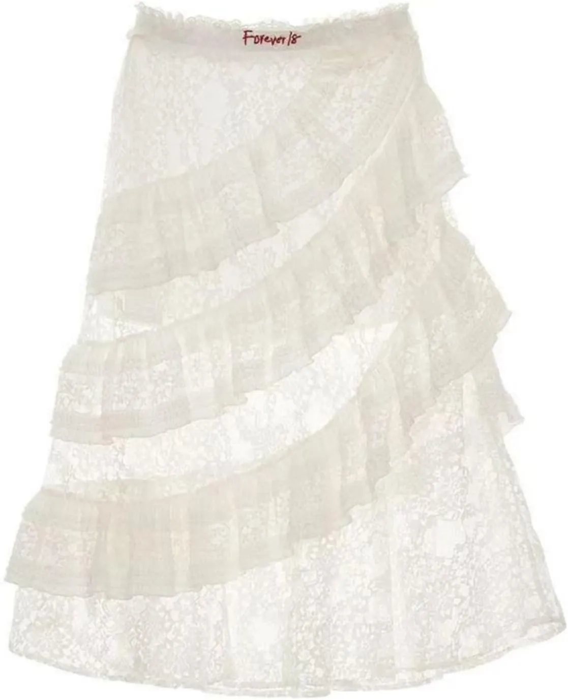 Women Boho Lace Maxi Skirt High Waist Ruffle A-Line Flare Long Skirts Y2K Summer Elegant Beach Party Dress