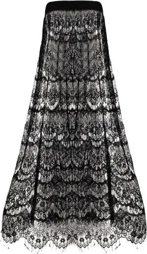 Women High Waist Mesh Maxi Skirt See-Through Beach Long Tulle Skirt Bodysuit Cover-Up