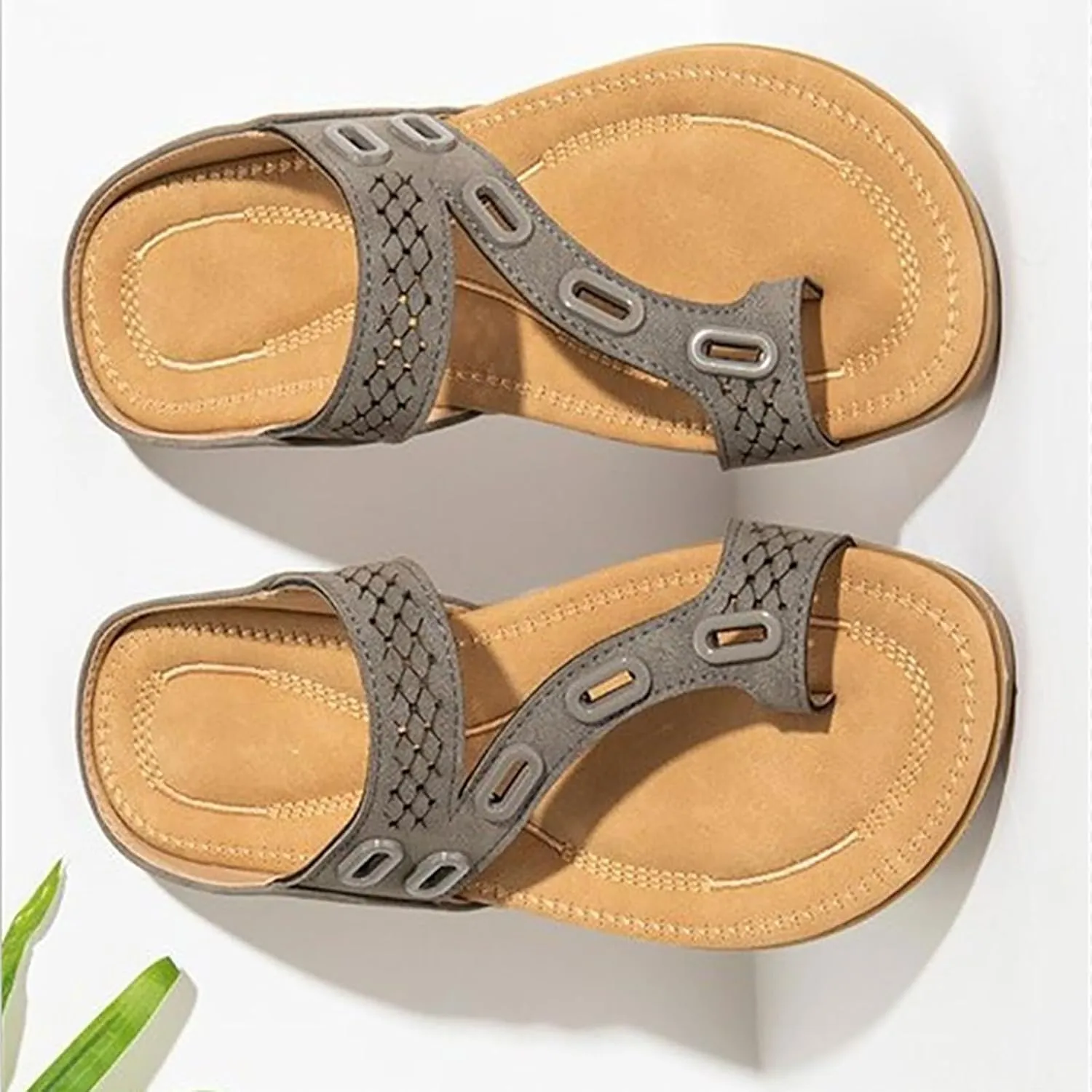 Women Summer Comfortable Sandals Arch Support Wedge Sandals Flip Flops Casual Walking Beach Orthopedic Outdoor Sport Thick Cushion Adjustable Strap