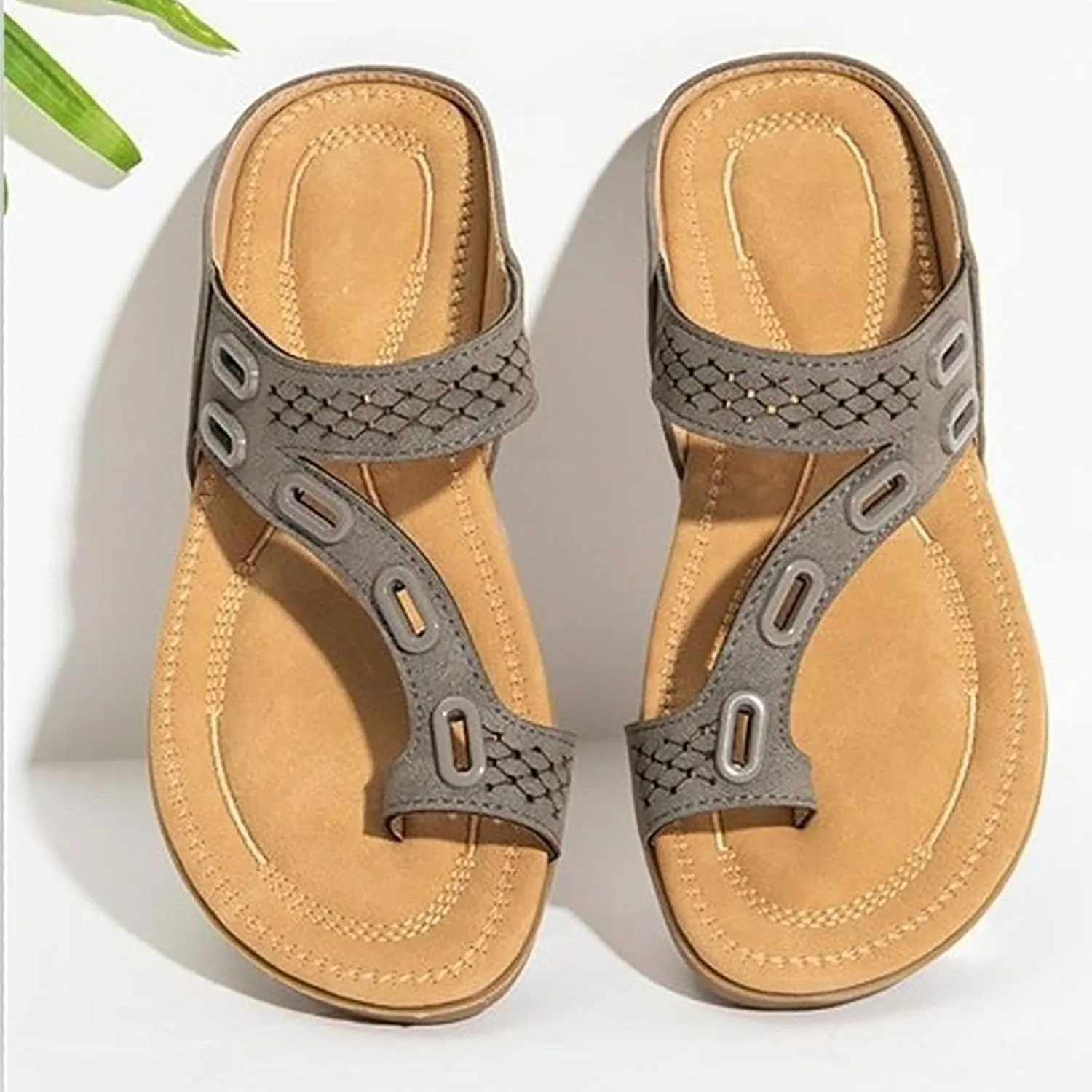 Women Summer Comfortable Sandals Arch Support Wedge Sandals Flip Flops Casual Walking Beach Orthopedic Outdoor Sport Thick Cushion Adjustable Strap