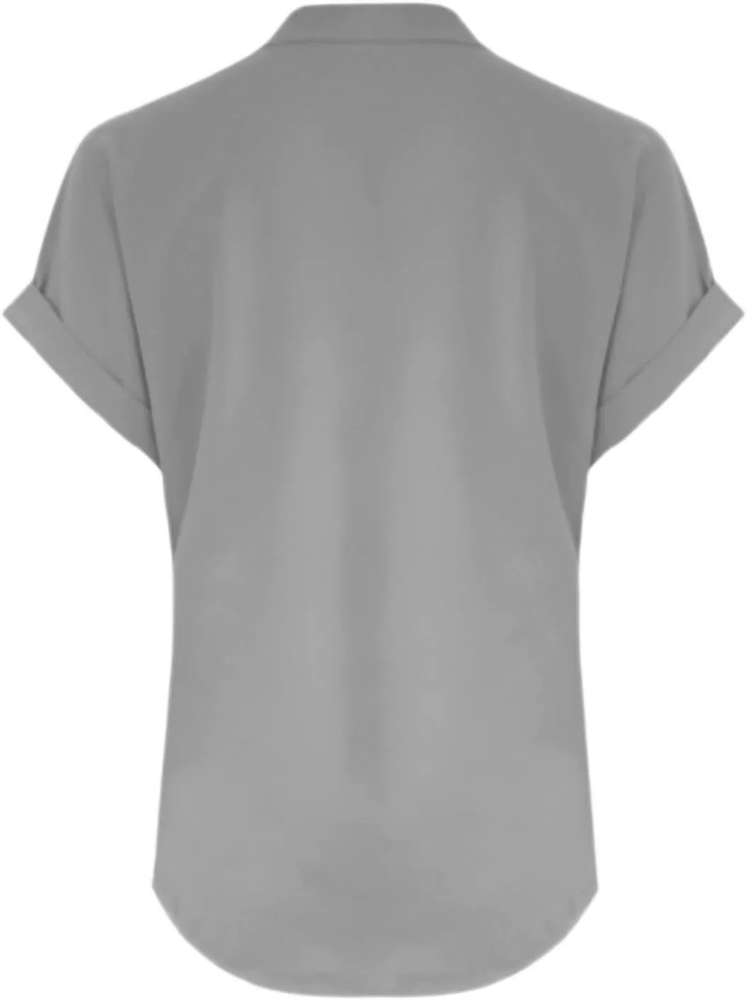 Women's Business Casual Tops Summer Elegant Satin Silk Short Sleeve Shirts V Neck Chiffon Work Business Blouses