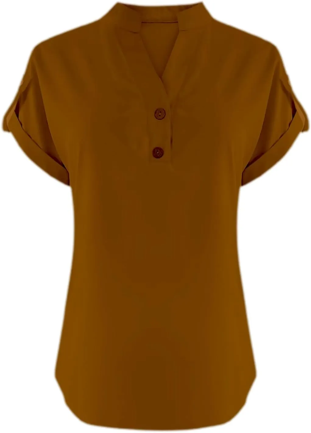 Women's Business Casual Tops Summer Elegant Satin Silk Short Sleeve Shirts V Neck Chiffon Work Business Blouses