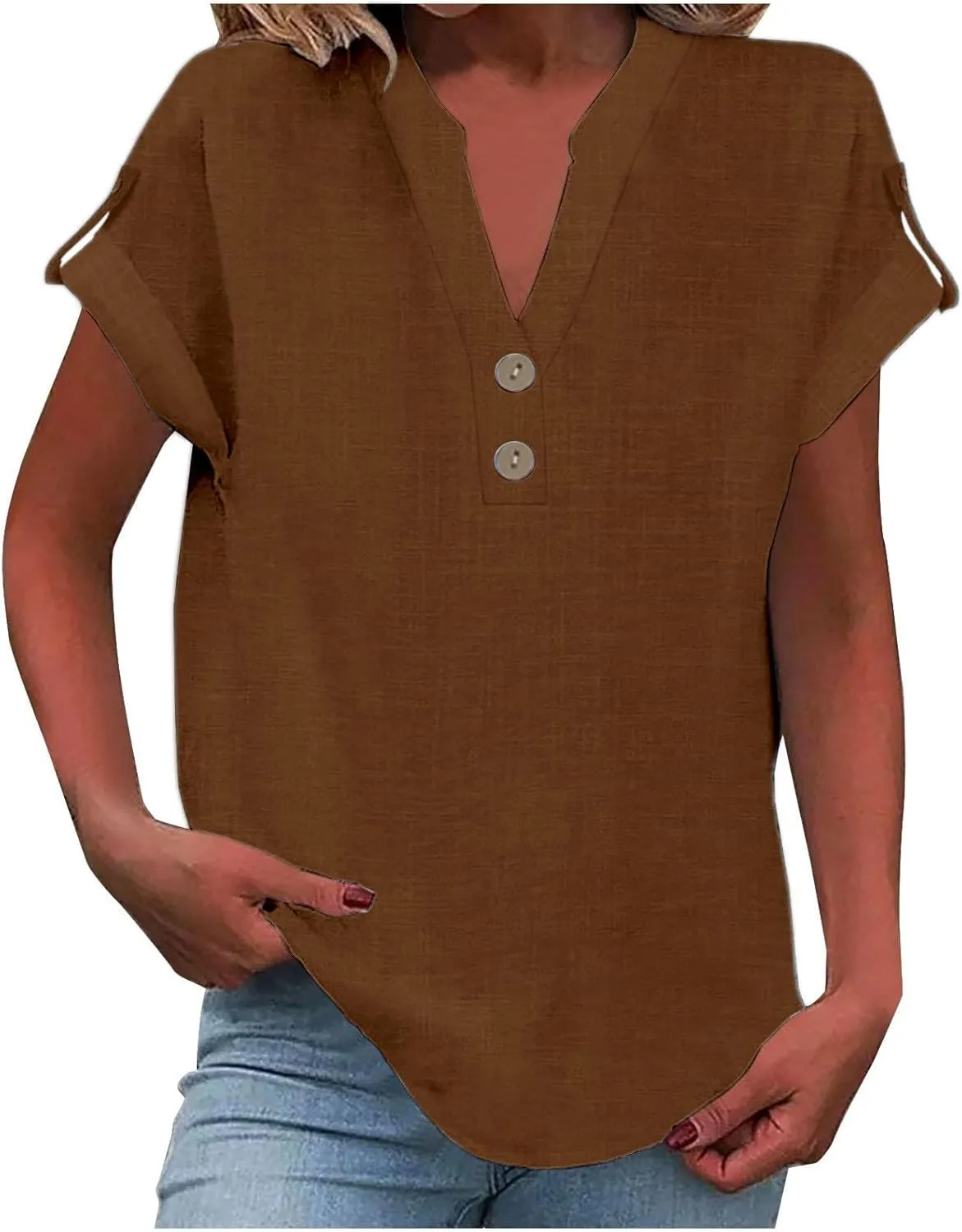 Women's Business Casual Tops Summer Elegant Satin Silk Short Sleeve Shirts V Neck Chiffon Work Business Blouses