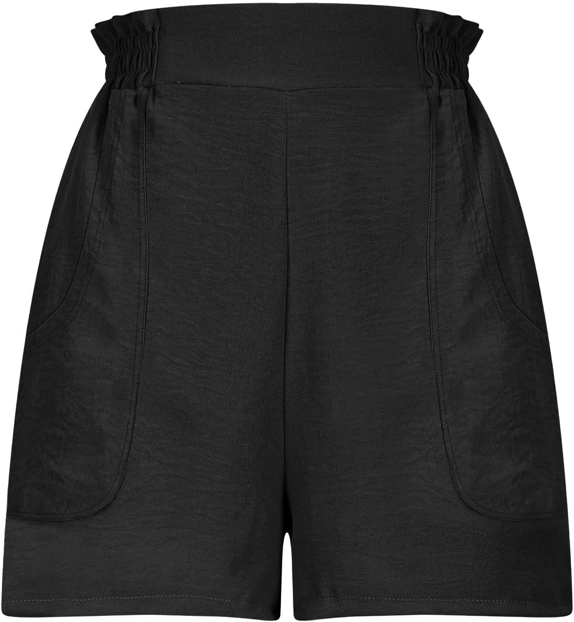 Womens Casual High Waisted Shorts Wide Leg Frill Elastic Waist Lounge Cute Beach Shorts 2025 Summer Vacation Outfits