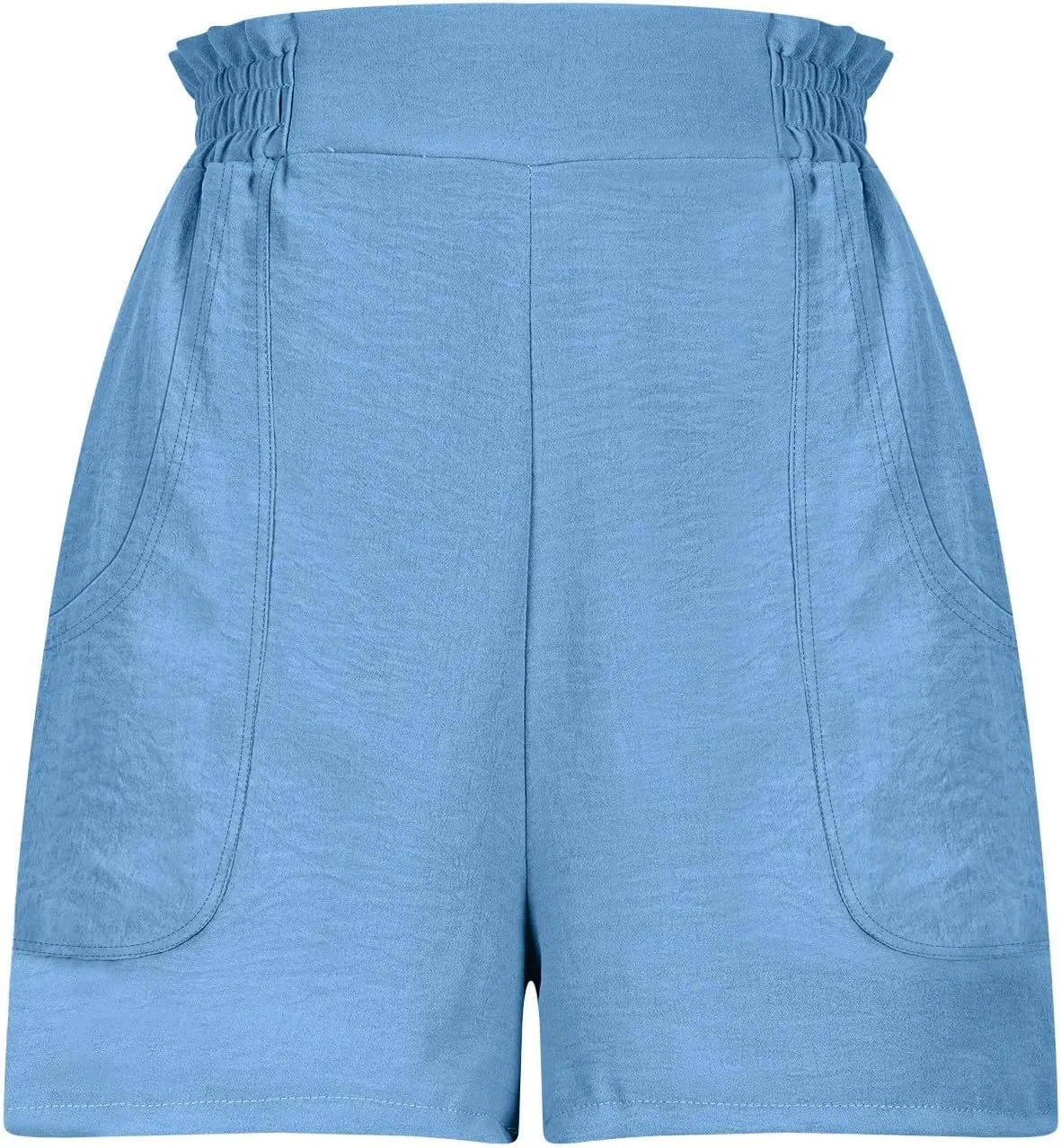Womens Casual High Waisted Shorts Wide Leg Frill Elastic Waist Lounge Cute Beach Shorts 2025 Summer Vacation Outfits