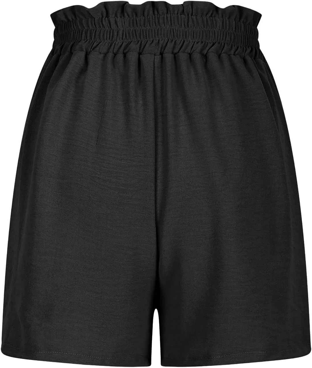 Womens Casual High Waisted Shorts Wide Leg Frill Elastic Waist Lounge Cute Beach Shorts 2025 Summer Vacation Outfits