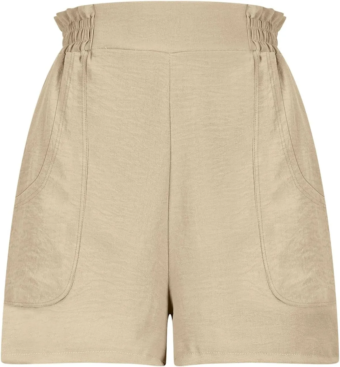 Womens Casual High Waisted Shorts Wide Leg Frill Elastic Waist Lounge Cute Beach Shorts 2025 Summer Vacation Outfits